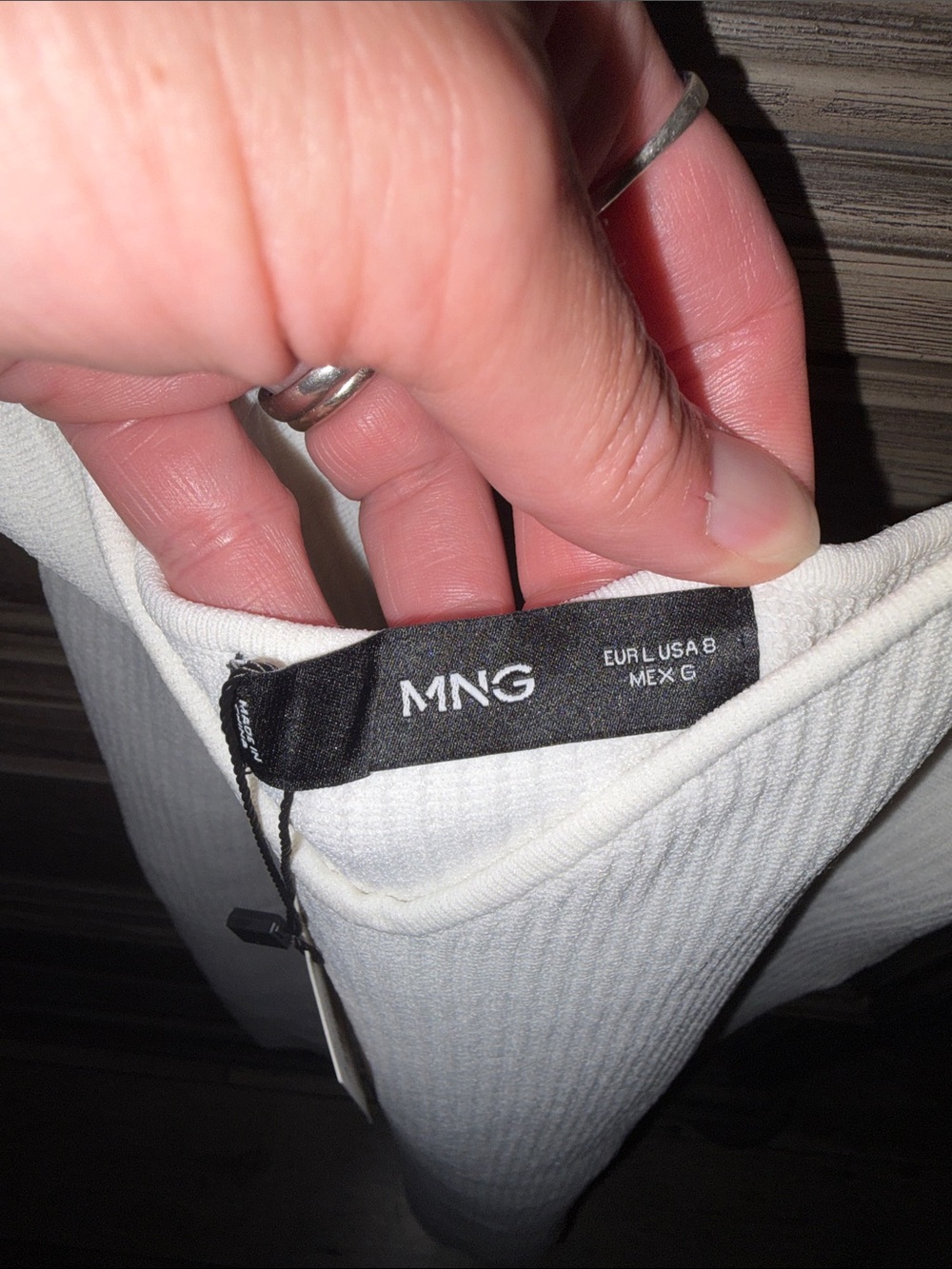 Mango white Ribbed Spaghetti-Strap Mini Dress - Picture 2 of 8
